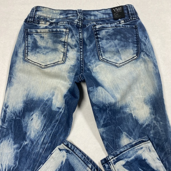 Women’s YMI brand JEANS skinny jegging stretchy comfy white washed cool tie dye - Picture 4 of 7
